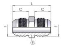 Doppelnippel JIC 7/16