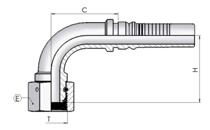 DKOR 1 1/4-11 90° DN25 INTERLOCK ZnNi