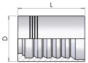 FASSUNG DN06 4SP schälen VA