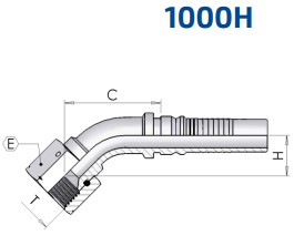 DKJ 1 1/16-12 45° DN20 INTERLOCK