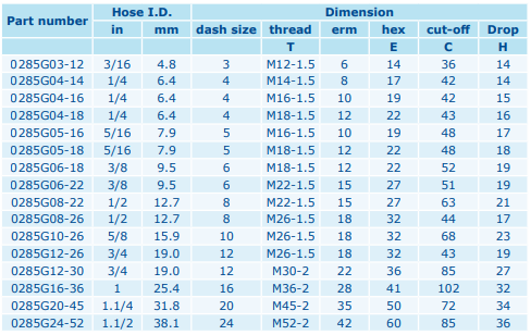 DKOL 10 45° DN06 ONE-PIECE-FITTING