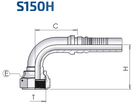 FORFS 1 3/16-12 90° DN20 INTERLOCK
