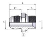 Doppelnippel BSP/JIC 1/8"/7/16"