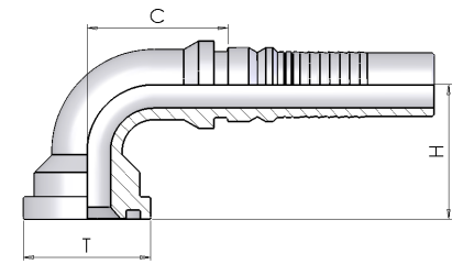 SFS 3/4 90° DN25 INTERLOCK ZnNi