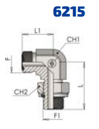 90° Orientable Elbow  BSP/ORFS  3/4-14 x 1.3/16-12