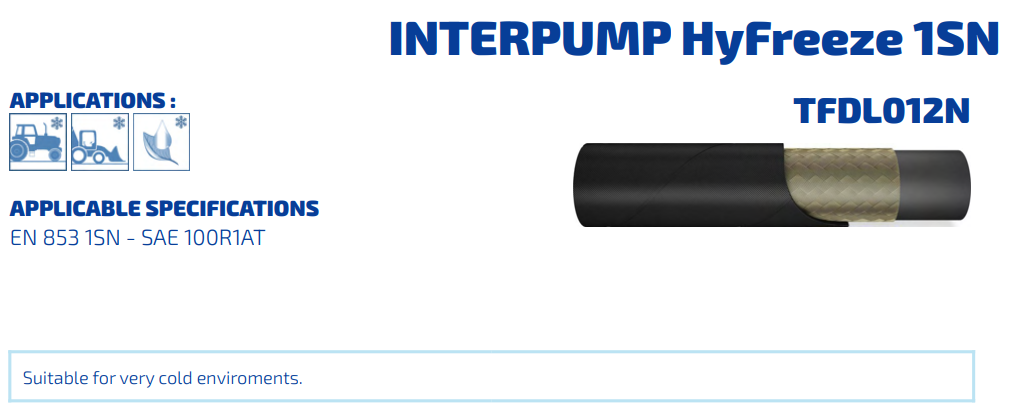 INTERPUMP HYFREEZE 1SN DN12 EN 853 160 BAR