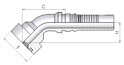 SFL 1 1/2 45° DN32 INTERLOCK ZnNi
