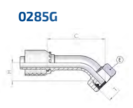 DKOL 12 45° DN06 ONE-PIECE-FITTING