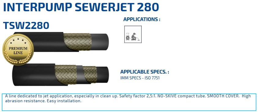 INTERPUMP SEWERJET 280 DN25 280 BAR