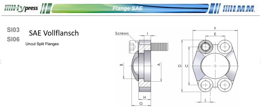 SAE-Vollflansch 3000 PSI 4