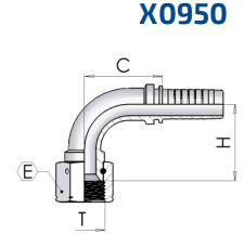 DKJ 1/2-20 90° DN06 Stiftmutter VA