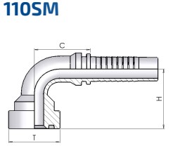 SFC 1 90° DN25 Multispiral