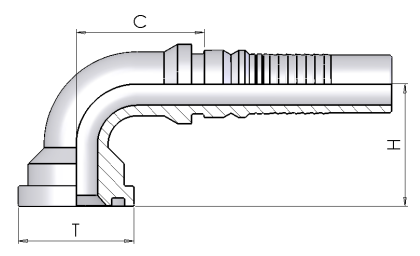 SFL 1 1/4 90° DN25 INTERLOCK ZnNi