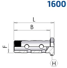 Hohlschraube doppelt BSP 1/4''