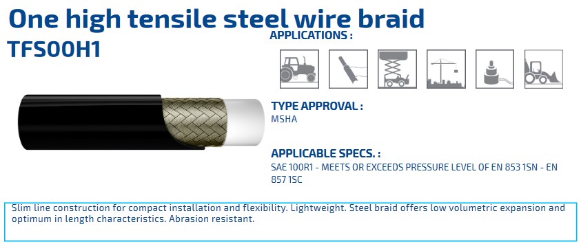 Thermoplastschlauch SAE 100 R1 DN06 310 BAR MSHA