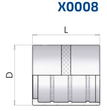 FASSUNG DN08 R8 nicht schälen VA