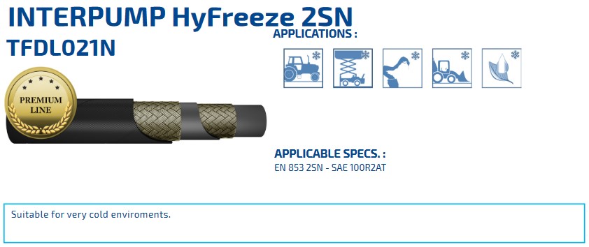 INTERPUMP HYFREEZE 2SN DN08 EN 853 350 BAR