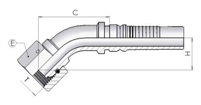 DKOR 1 1/2-11 45° DN38 INTERLOCK ZnNi
