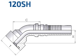 SFC 1 1/4 45° DN32 INTERLOCK