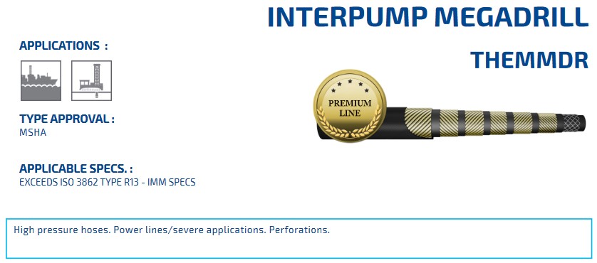 INTERPUMP MEGADRILL DN72 350BAR Statischer Betriebsruck