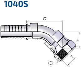 JIS-K M30x1,5 45° DN20