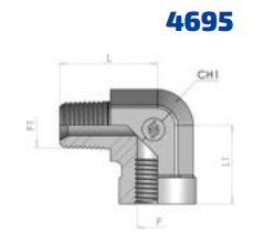 Adapter 90° M/F NPTF 3/8-18