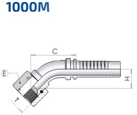 DKJ 1 5/16-12 45° DN25 Multispiral